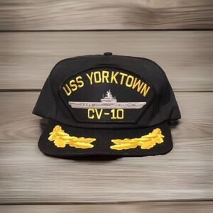 USS YORKTOWN CV-10 Hat Cap USN Navy Aircraft Carrier Scrambled Eggs Veteran